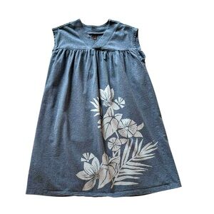 Tea Collection | Little Girl Blue & White Floral Print Dress Size 6